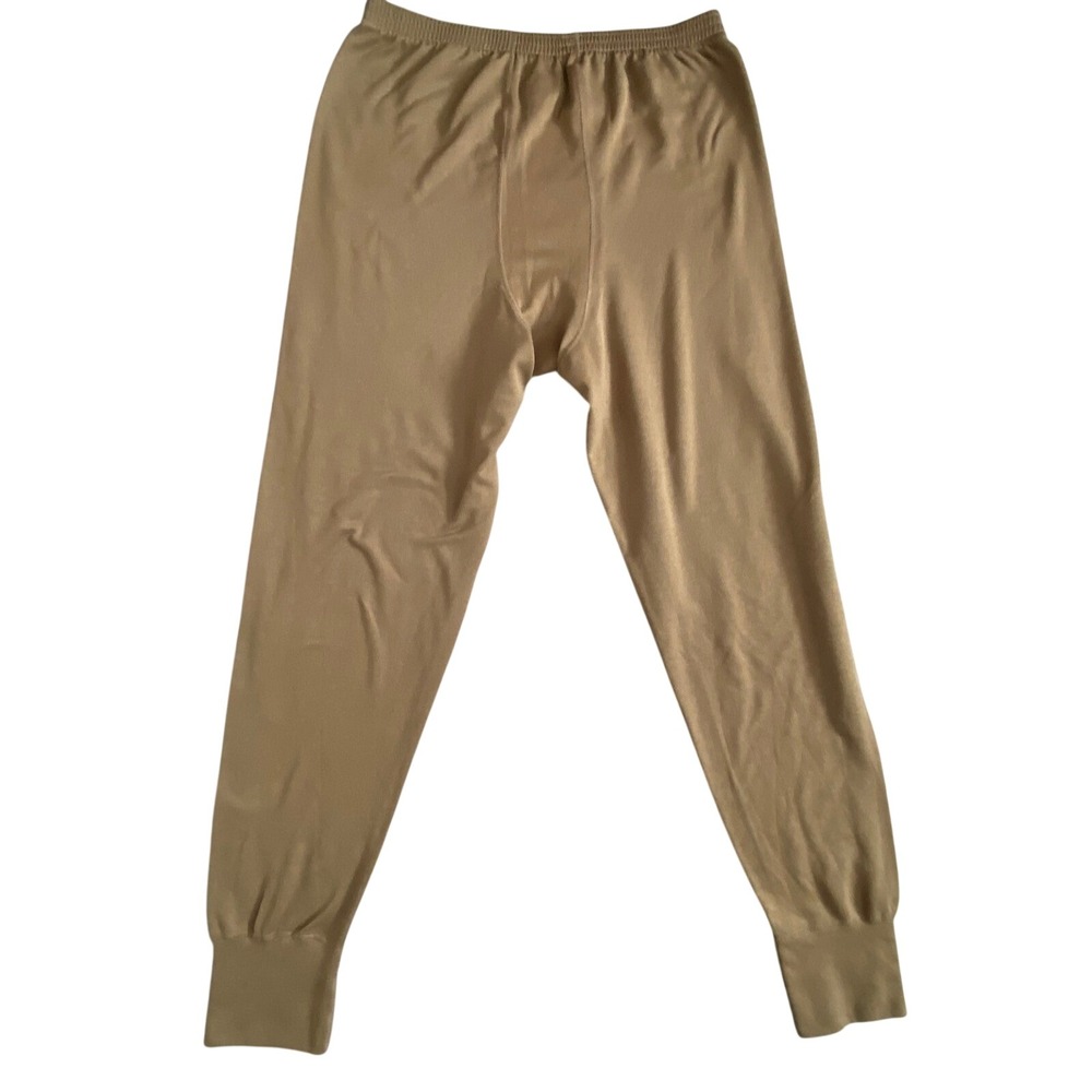 Cabelas Men XL 32x33 Tall Base Layer Pants Brown Polartec Thermal Long Johns USA